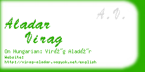 aladar virag business card